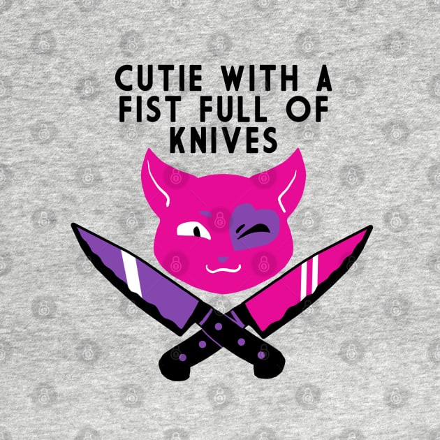 cutie with a fist full of knives by swinku